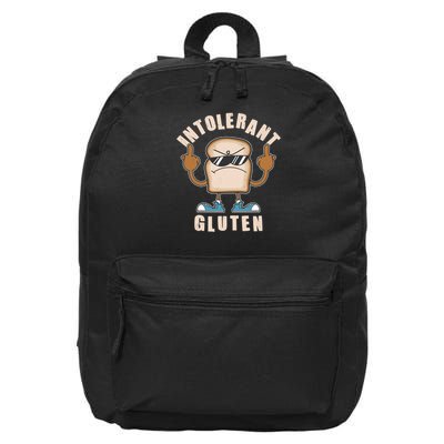 Funny Intolerant Gluten  16 in Basic Backpack