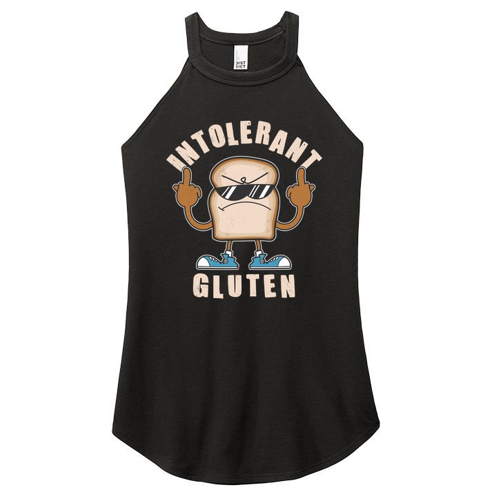 Funny Intolerant Gluten  Women's Perfect Tri Rocker Tank