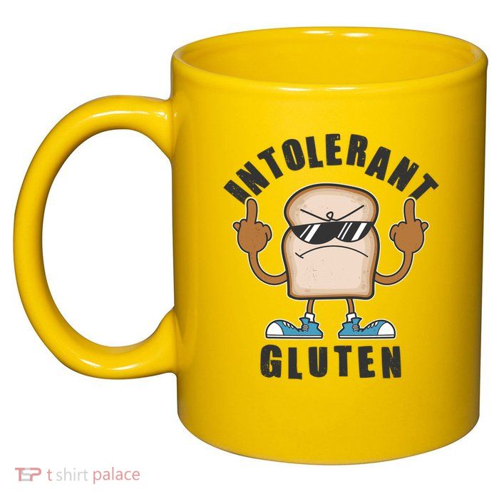 Funny Intolerant Gluten  11oz C Handle Ceramic Mug