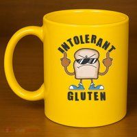 Funny Intolerant Gluten  11oz C Handle Ceramic Mug