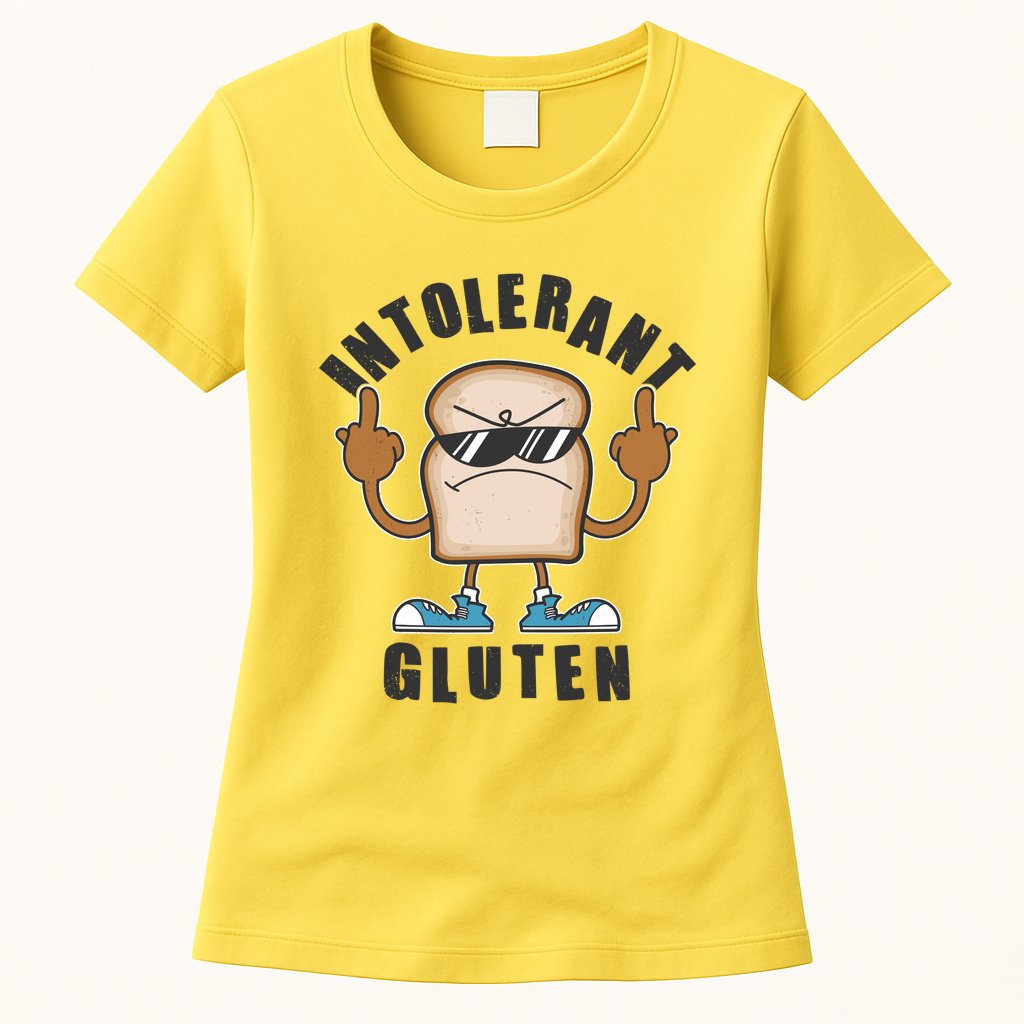 Funny Intolerant Gluten  Womens T-Shirt
