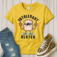 Funny Intolerant Gluten  Womens T-Shirt