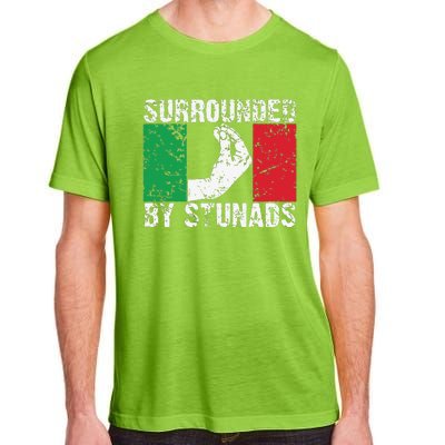 Funny Italian Gift Cool Surrounded By Stunads Gift Adult ChromaSoft Performance T-Shirt