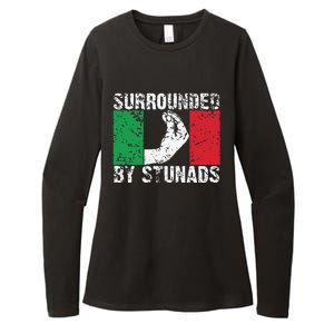 Funny Italian Gift Cool Surrounded By Stunads Gift Womens CVC Long Sleeve Shirt