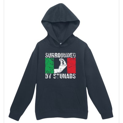 Funny Italian Gift Cool Surrounded By Stunads Gift Urban Pullover Hoodie