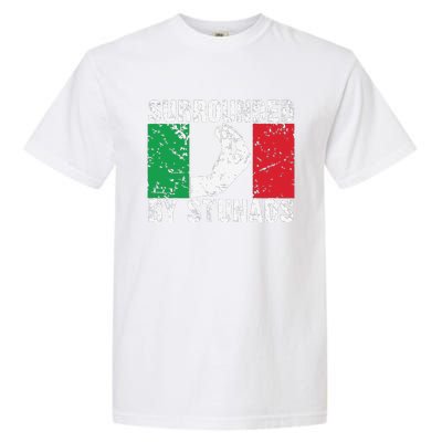 Funny Italian Gift Cool Surrounded By Stunads Gift Garment-Dyed Heavyweight T-Shirt