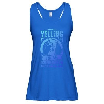 Funny Ironworker Gift For A Yelling Ironworker Gift Ladies Essential Flowy Tank