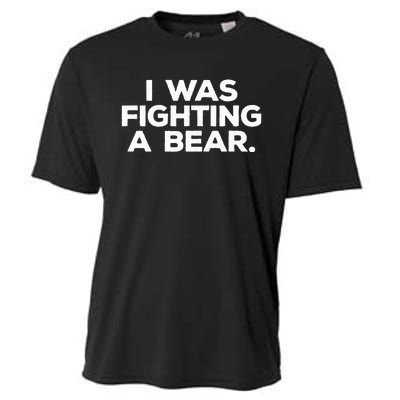 Funny Injury Get Well Gift I Was Fighting A Bear Cooling Performance Crew T-Shirt