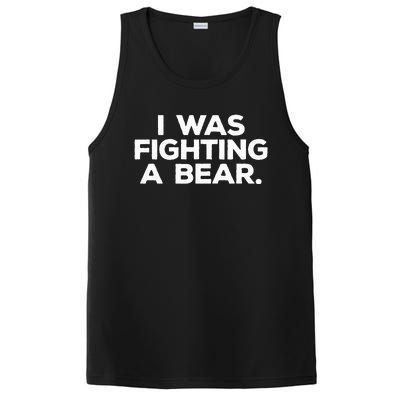 Funny Injury Get Well Gift I Was Fighting A Bear PosiCharge Competitor Tank