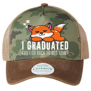 Funny I Graduated Can I Go Back To Bed Now Fox Graduation Legacy Tie Dye Trucker Hat