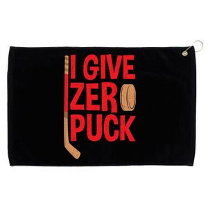 Funny I Give Zero Puck Hockey Puck Collectors Gift Funny Gift Grommeted Golf Towel