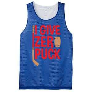 Funny I Give Zero Puck Hockey Puck Collectors Gift Funny Gift Mesh Reversible Basketball Jersey Tank