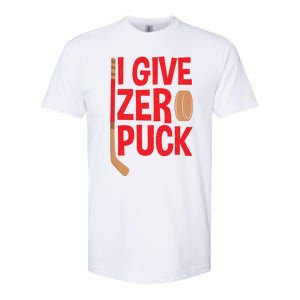 Funny I Give Zero Puck Hockey Puck Collectors Gift Funny Gift Softstyle CVC T-Shirt