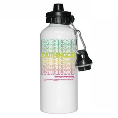 Faith In God Changes Everything Aluminum Water Bottle