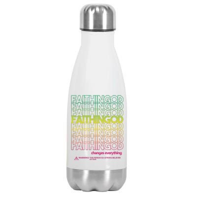 Faith In God Changes Everything Stainless Steel Insulated Water Bottle