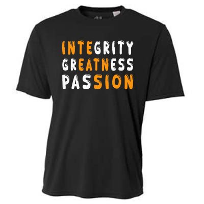 Funny Integrity Greatness Passion Cool Cooling Performance Crew T-Shirt