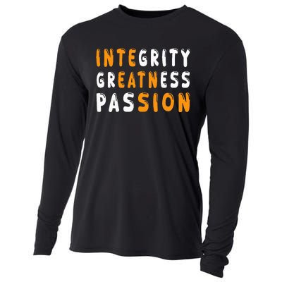 Funny Integrity Greatness Passion Cool Cooling Performance Long Sleeve Crew