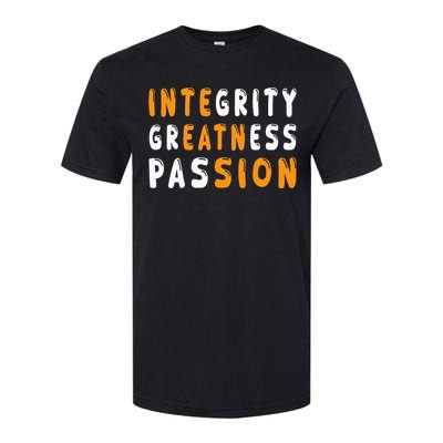 Funny Integrity Greatness Passion Cool Softstyle® CVC T-Shirt