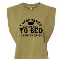 Funny I Graduated Can I Go Back To Bed Now Graduation Humor Garment-Dyed Women's Muscle Tee