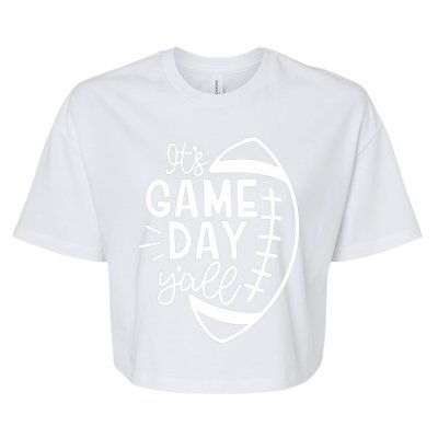 Funny It's Game Day Y'all Football, Baseball & Soccer Bella+Canvas Jersey Crop Tee