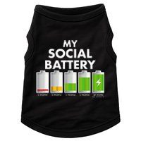 Funny Introvert Gift My Social Battery With People Doggie Tank