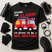 Firetruck I'm Going To Be A Big Brother New Baby Cooling Performance Crew T-Shirt