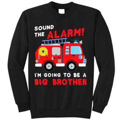 Firetruck I'm Going To Be A Big Brother New Baby Sweatshirt