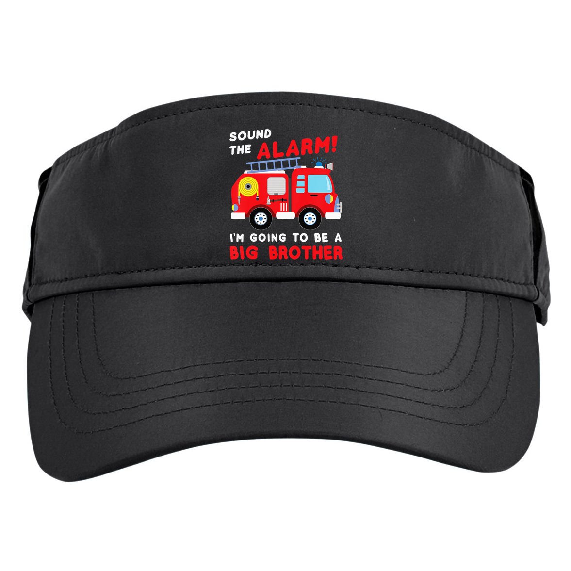 Firetruck I'm Going To Be A Big Brother New Baby Adult Drive Performance Visor