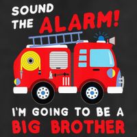 Firetruck I'm Going To Be A Big Brother New Baby Adult Drive Performance Visor