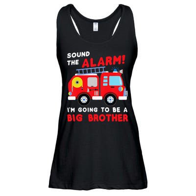 Firetruck I'm Going To Be A Big Brother New Baby Ladies Essential Flowy Tank