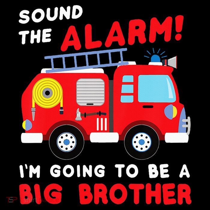Firetruck I'm Going To Be A Big Brother New Baby Baby Bodysuit