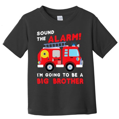 Firetruck I'm Going To Be A Big Brother New Baby Toddler T-Shirt