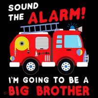 Firetruck I'm Going To Be A Big Brother New Baby Kids T-Shirt