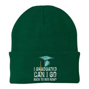 funny I Graduated Can I Go Back To Bed Now Knit Cap Winter Beanie