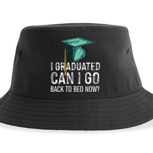 funny I Graduated Can I Go Back To Bed Now Sustainable Bucket Hat