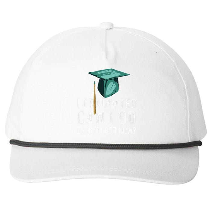 funny I Graduated Can I Go Back To Bed Now Snapback Five-Panel Rope Hat