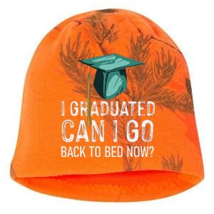 funny I Graduated Can I Go Back To Bed Now Kati - Camo Knit Beanie