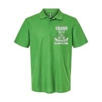 Funny irish girl woman speak fluent sarcasm St Patricks day Softstyle Adult Sport Polo