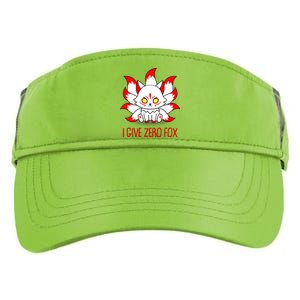 Funny I Give Zero Fox Japanese Nine Tail Fox Adult Drive Performance Visor