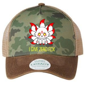 Funny I Give Zero Fox Japanese Nine Tail Fox Legacy Tie Dye Trucker Hat