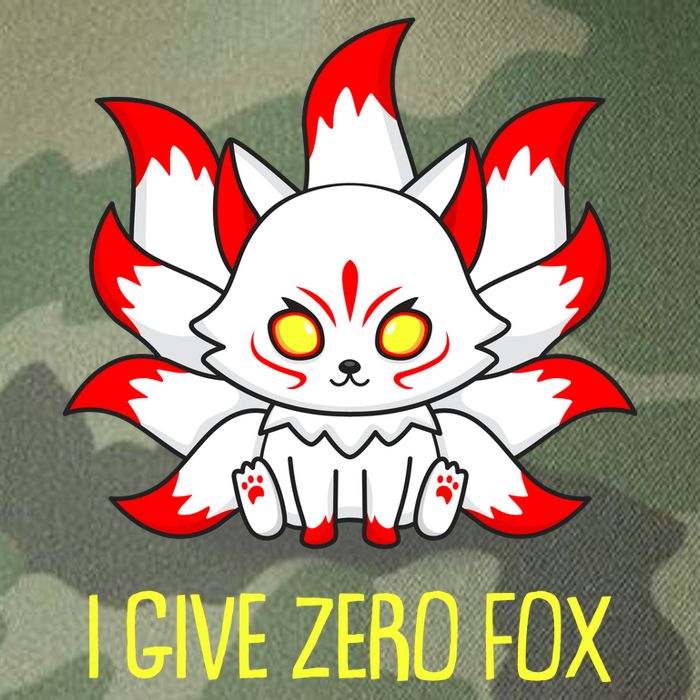 Funny I Give Zero Fox Japanese Nine Tail Fox Legacy Tie Dye Trucker Hat