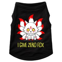 Funny I Give Zero Fox Japanese Nine Tail Fox Doggie Tank