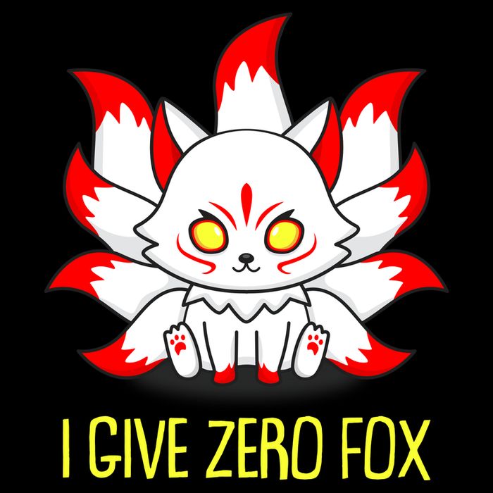 Funny I Give Zero Fox Japanese Nine Tail Fox Performance Shirt