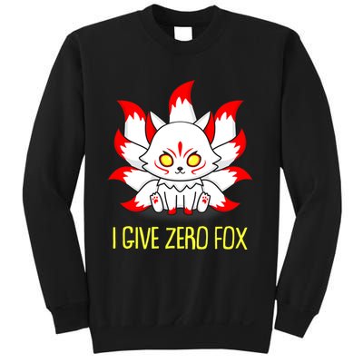 Funny I Give Zero Fox Japanese Nine Tail Fox Sweatshirt