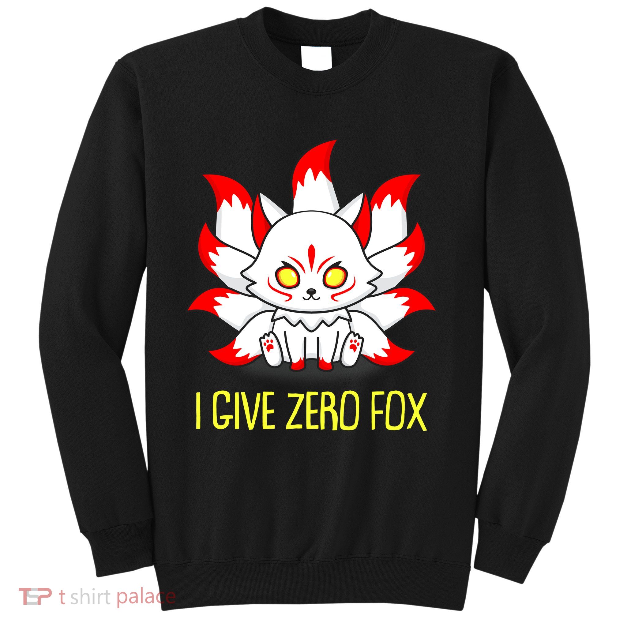 Funny I Give Zero Fox Japanese Nine Tail Fox Sweatshirt