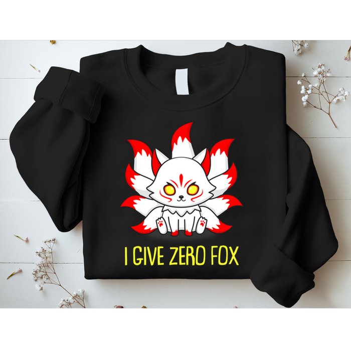 Funny I Give Zero Fox Japanese Nine Tail Fox Sweatshirt