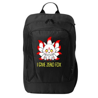 Funny I Give Zero Fox Japanese Nine Tail Fox City Backpack