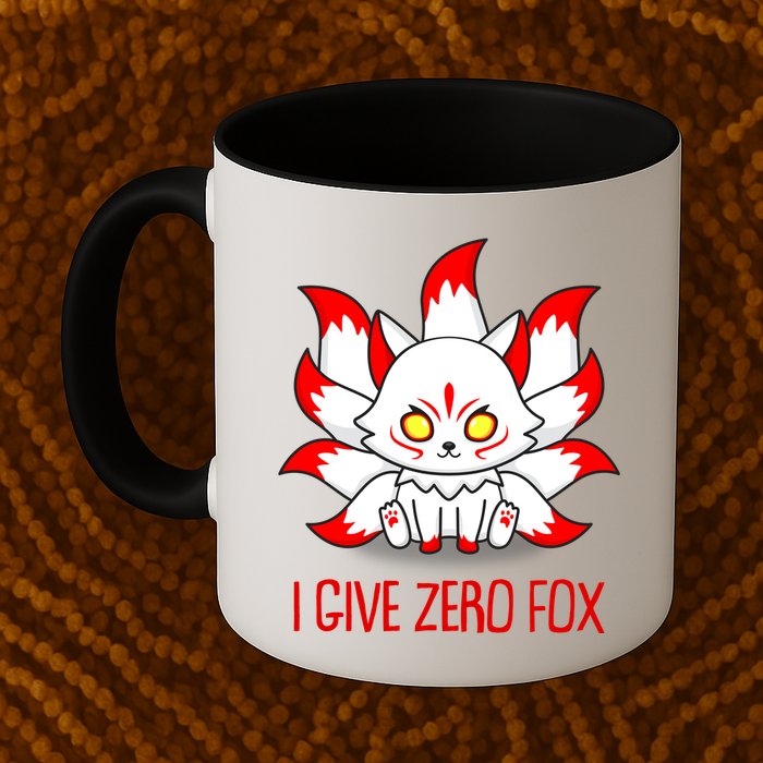 Funny I Give Zero Fox Japanese Nine Tail Fox Mug