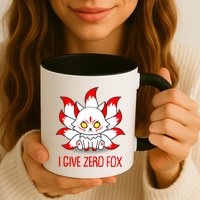 Funny I Give Zero Fox Japanese Nine Tail Fox Mug