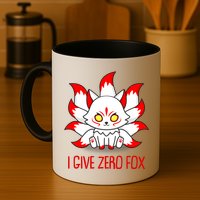 Funny I Give Zero Fox Japanese Nine Tail Fox Mug